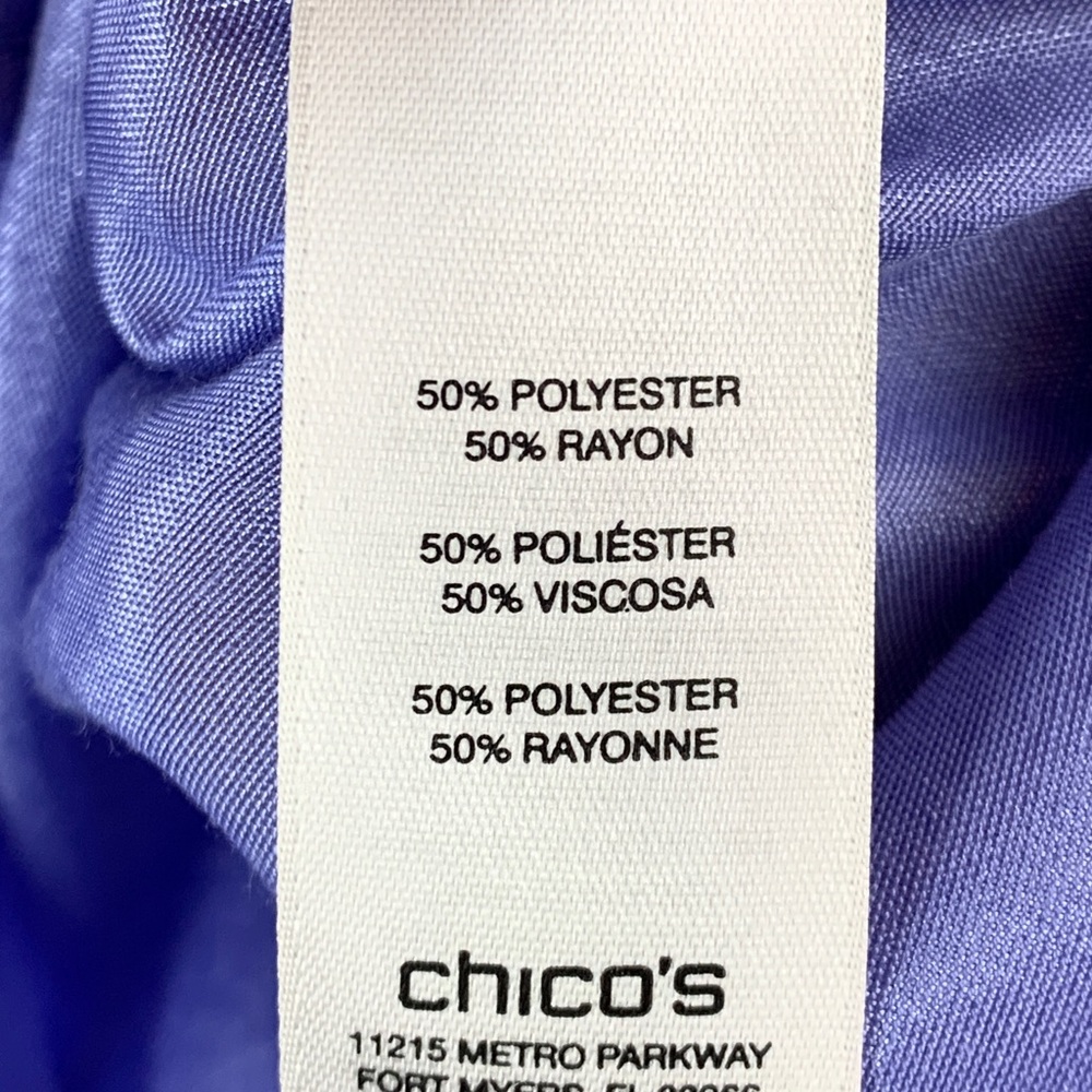 Chico’s Lavender Sandwash Satin Casual Button Down Shirt - Picture 10 of 10